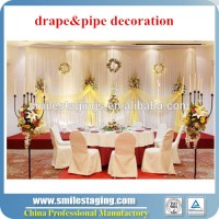 pipe and drape kits velvet&chiffon drape curtain for wedding decoration