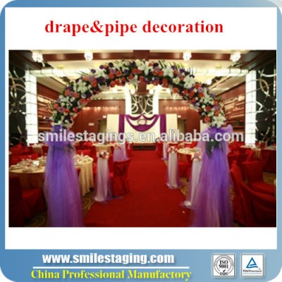 wholesale decorations modular exhibition booth, portable wedding pipe and drape